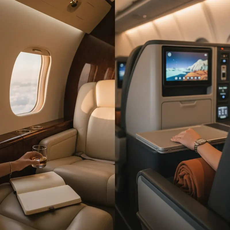 Privatjet vs first class – break-even och hur det funkar 2026