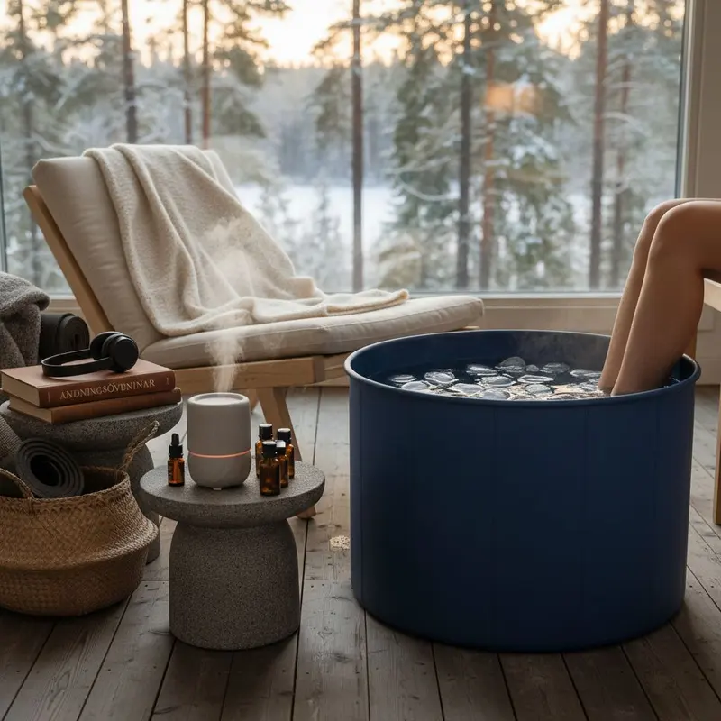 Återhämtning hemma – kallbad, andning, bastu & yoga
