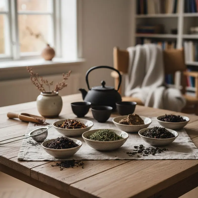 Tesorter 2026 — svart, grönt, oolong och pu-erh förklarat