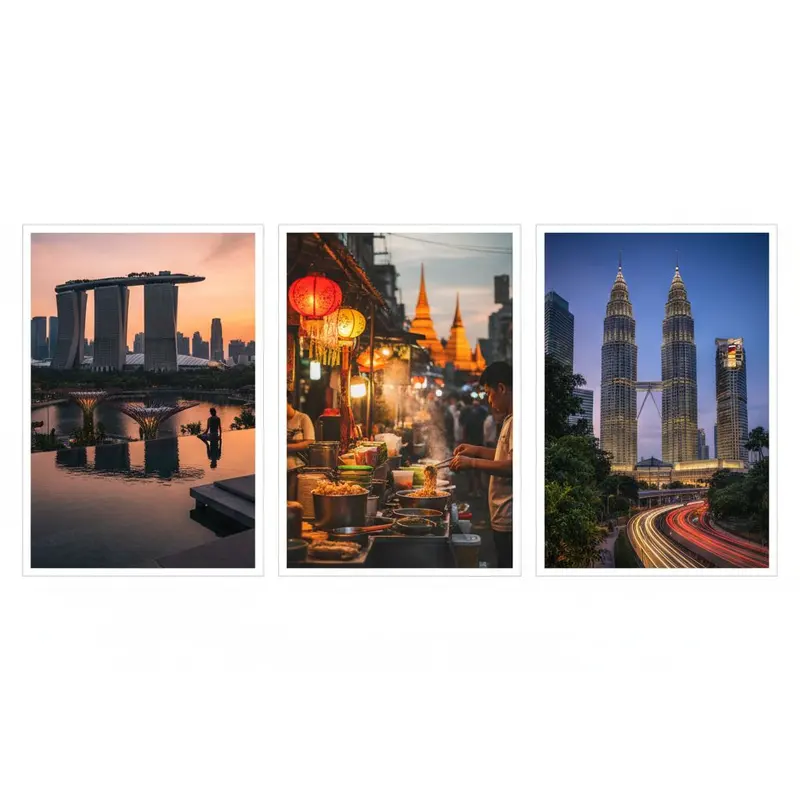 Singapore, Bangkok & Kuala Lumpur 2026 — Marina Bay, Grand Palace och Petronas Towers