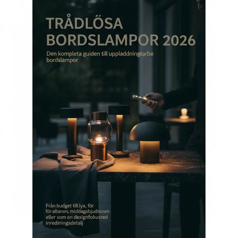 Trådlösa bordslampor 2026 – Uppladdningsbara designikoner